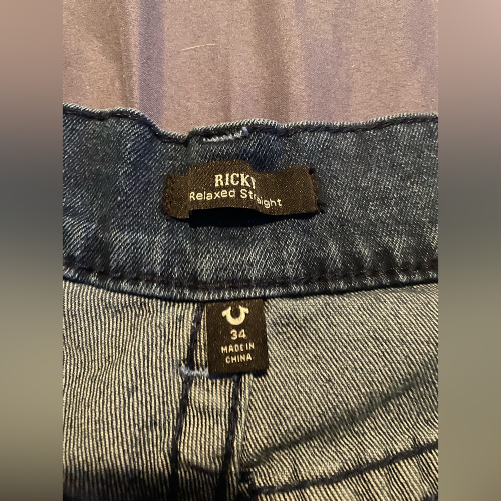 True Religion Ricky Relaxed Straight Jeans Size 34x34 - Picture 5 of 6
